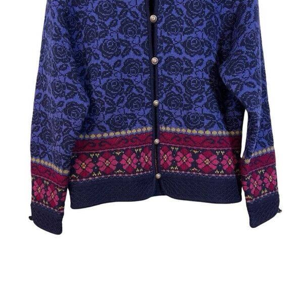 Squaw Valley Blue 100% Wool Size Medium Sweater Heavy High Quality Designer - Picture 5 of 9